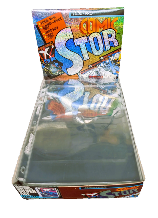 Vintage (1990’s) Ultra PRO Silver Rigid 3 Ring Binder Comic Book Sleeves - 1 Single Page - Comic Book Storage Supplies