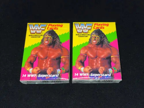 Two decks of WWF Playing Cards in a Vintage 1991 Cards Set Superstars, MINT condition
