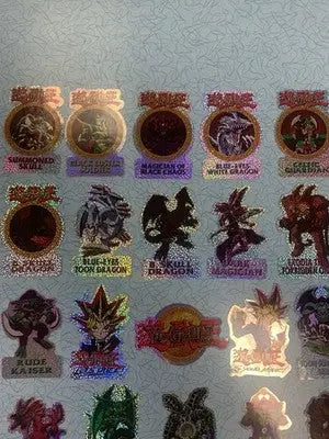 Vintage 1996 Yu-Gi-Oh Vending Sandy Lion holographic sticker set of 36 artwork
