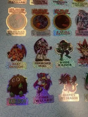 Vintage 1996 Yu-Gi-Oh Holographic Sticker Set of 36 by Sandy Lion