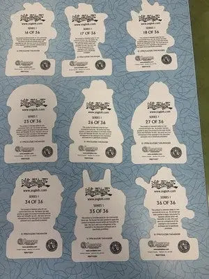 Vintage 1996 Yu-Gi-Oh character cutouts from Sandy Lion holographic sticker set