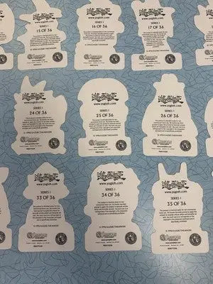 Vintage 1996 Yu-Gi-Oh Vending Sandy Lion holographic sticker set featuring series stickers