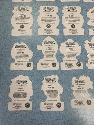 Vintage 1996 Yu-Gi-Oh Series 1 paper cutouts in Sandy Lion holographic sticker set