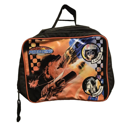 Vintage 90s Star Wars Podracing Bag - Anakin & Sebulba Lucasfilm PVC lunch bag - Entertainment Memorabilia