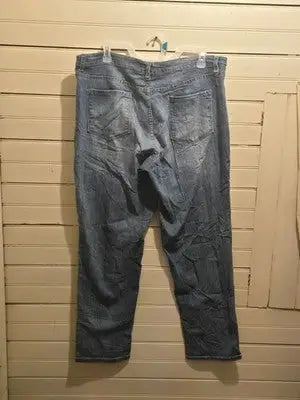 Vintage America Blues Jeans Women’s 14/32 Light Wash Embroidered Floral Straight