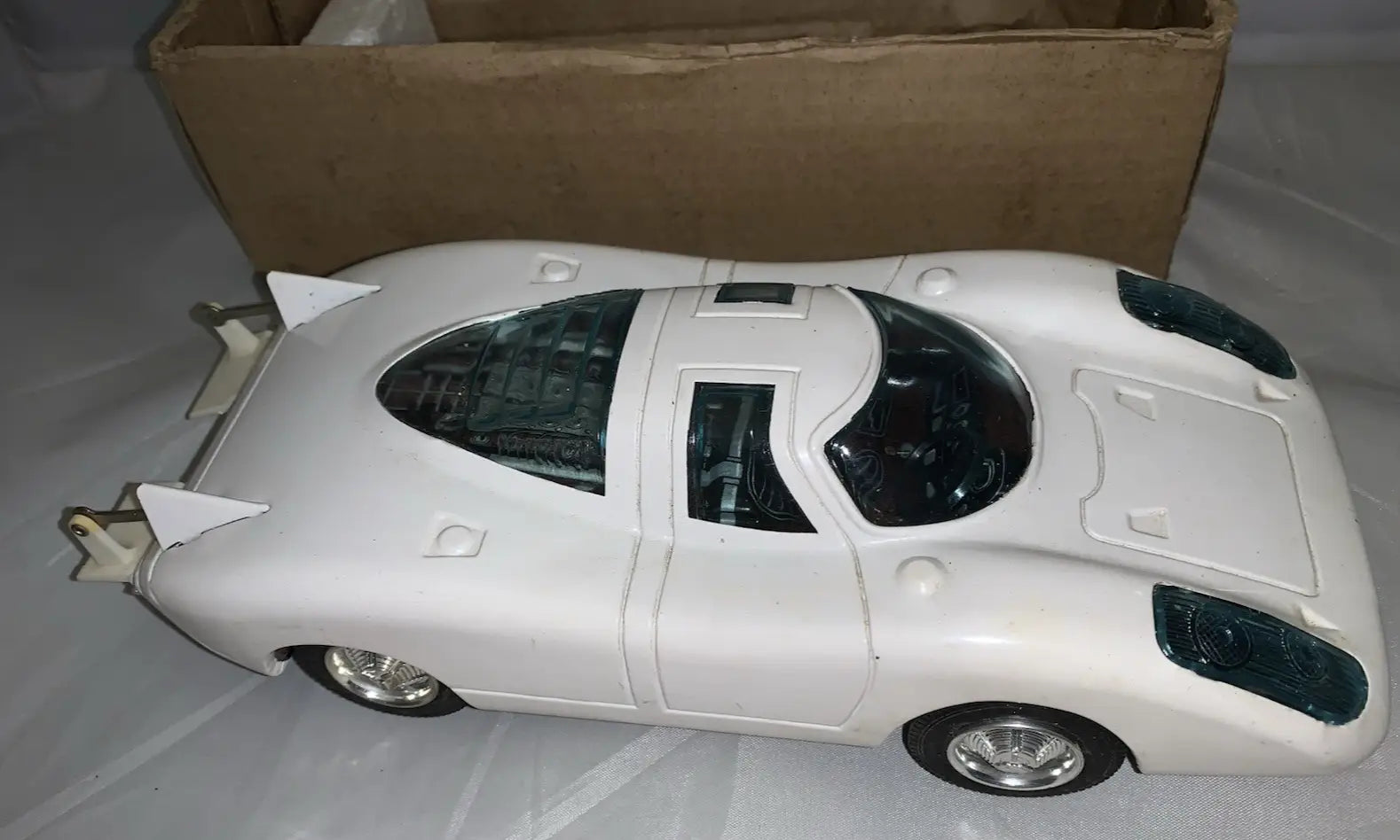 Vintage Asahi Japan Porsche 917 Toy Car with Box Battery Operated Nice - Action Figure & Toy