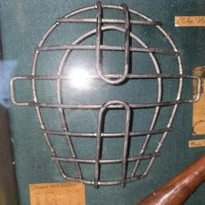 Vintage Baseball Memorabilia Shadow Box Display - Display