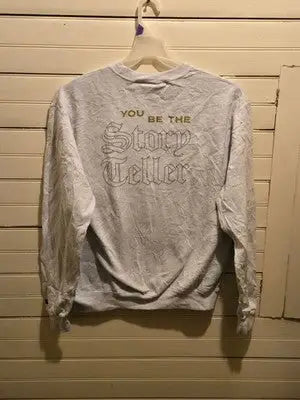 Vintage Champion Sweatshirt Mens M White ’You Be The Story Teller’ Switch - Apparel