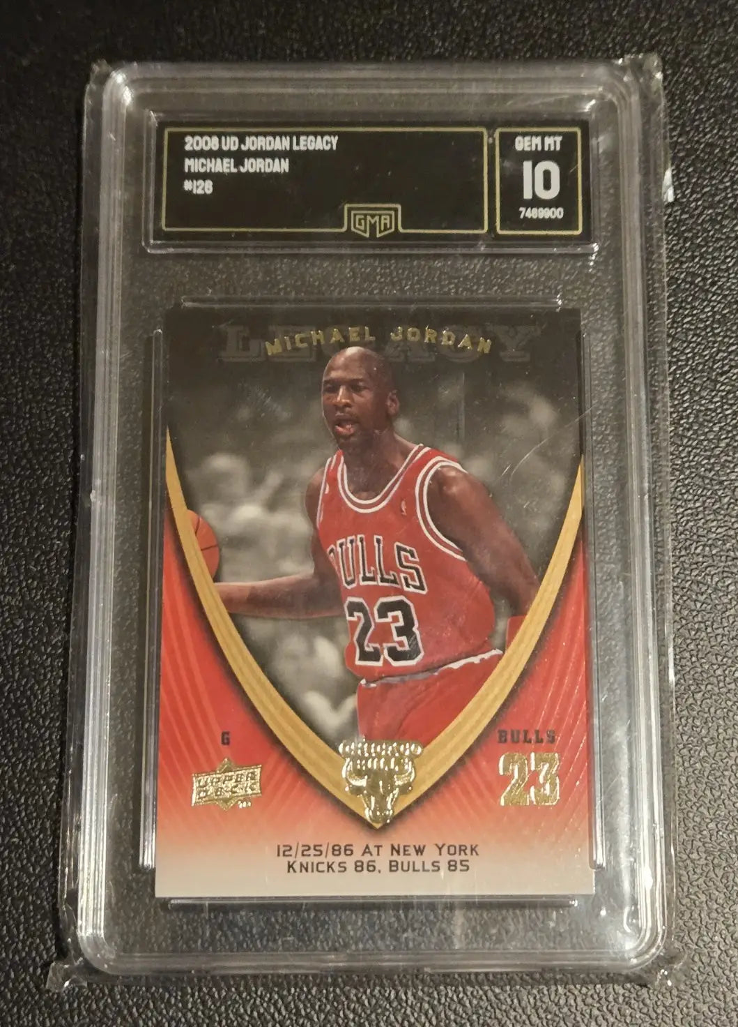 Vintage Chicago Bulls Snapback Hat + Michael Jordan & D.Rodman Graded card Lot - Sports Memorabilia