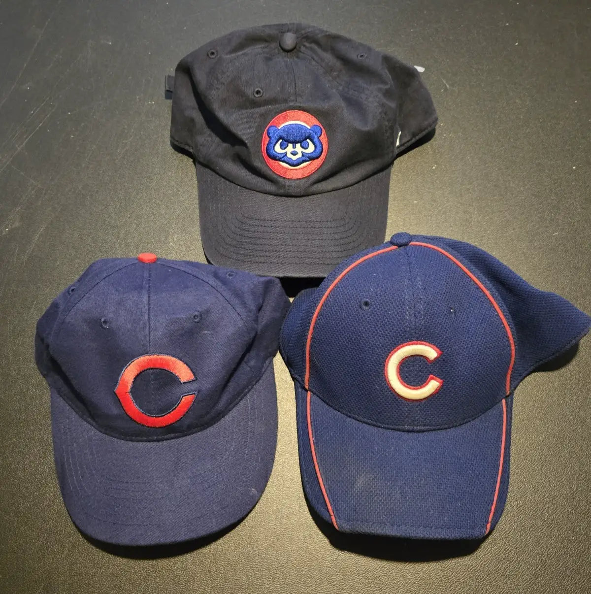 Vintage Chicago Cubs Hat Lot of 3 – Classic C Logo Angry Bear MLB Baseball Cap - Apparel