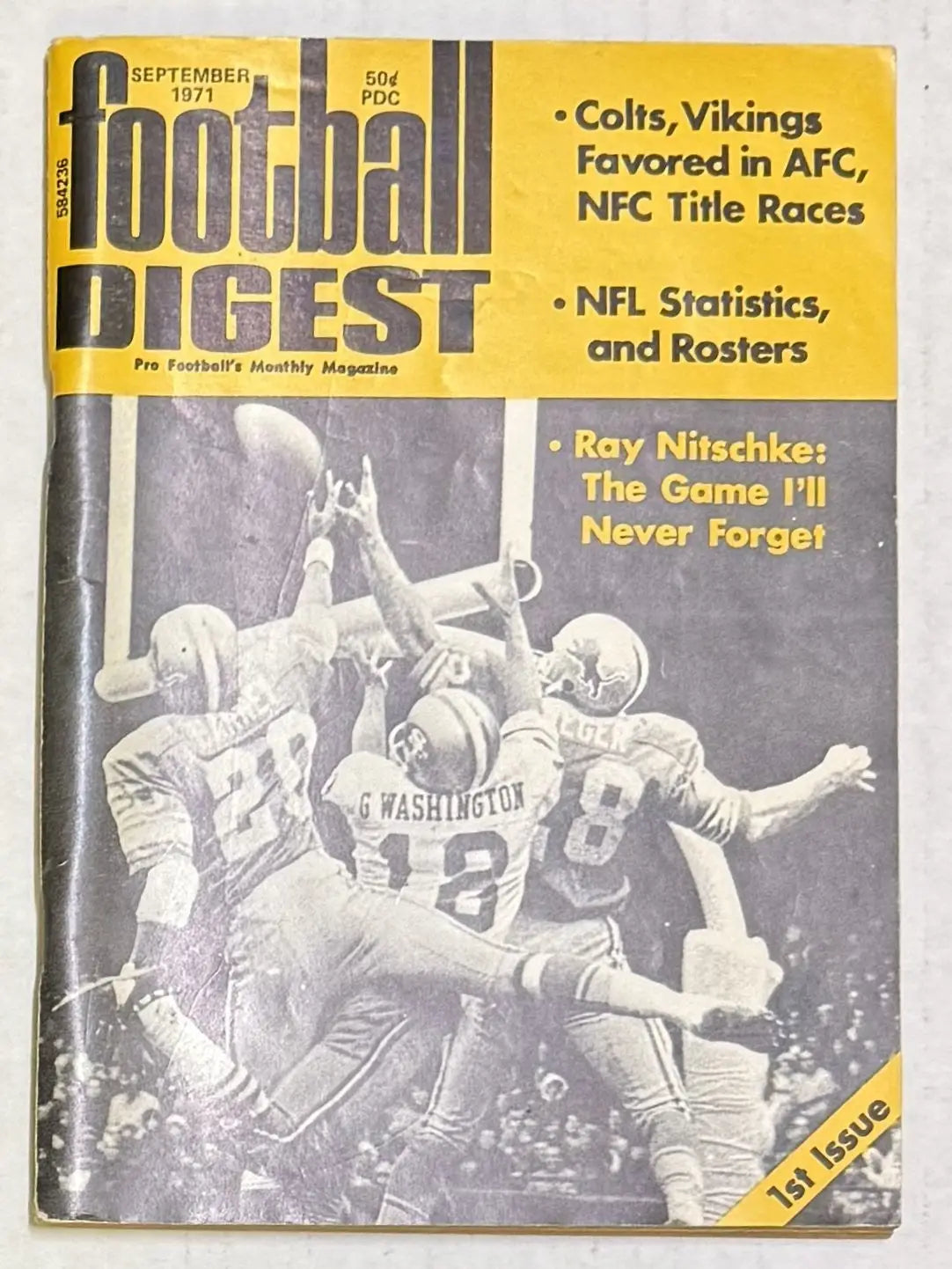 Vintage Football Digest First Issue September 1971 Great Copy - Sports Memorabilia