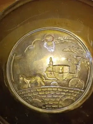 Vintage London England Brass Souvenir Plate Very Good Condition As Seen