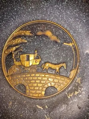 Vintage London England Brass Souvenir Plate Very Good Condition As Seen