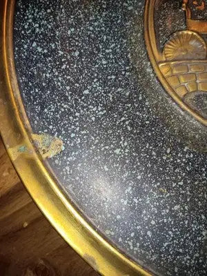 Vintage London England Brass Souvenir Plate Very Good Condition As Seen
