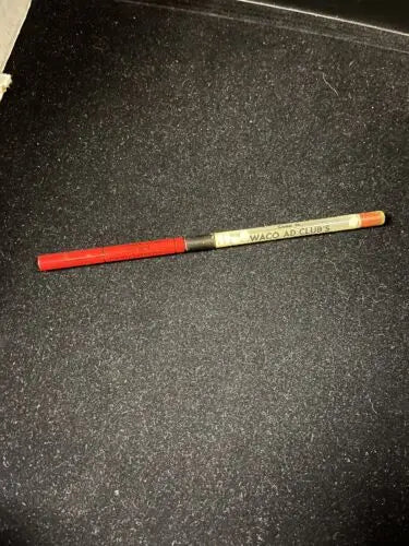 Red and white advertising pencil for Vintage Medicine Pharmacy Headache Medical Tablets