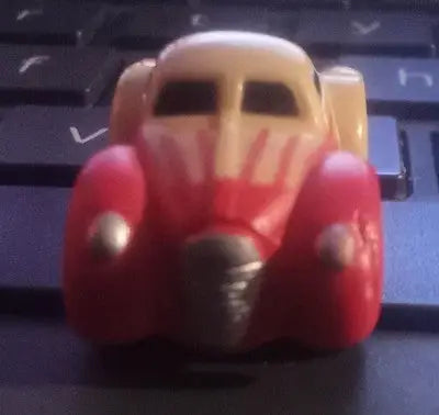 Vintage Micro Machines Galoob Hot Rod Racing Car Yellow with Red Flames PreOwned
