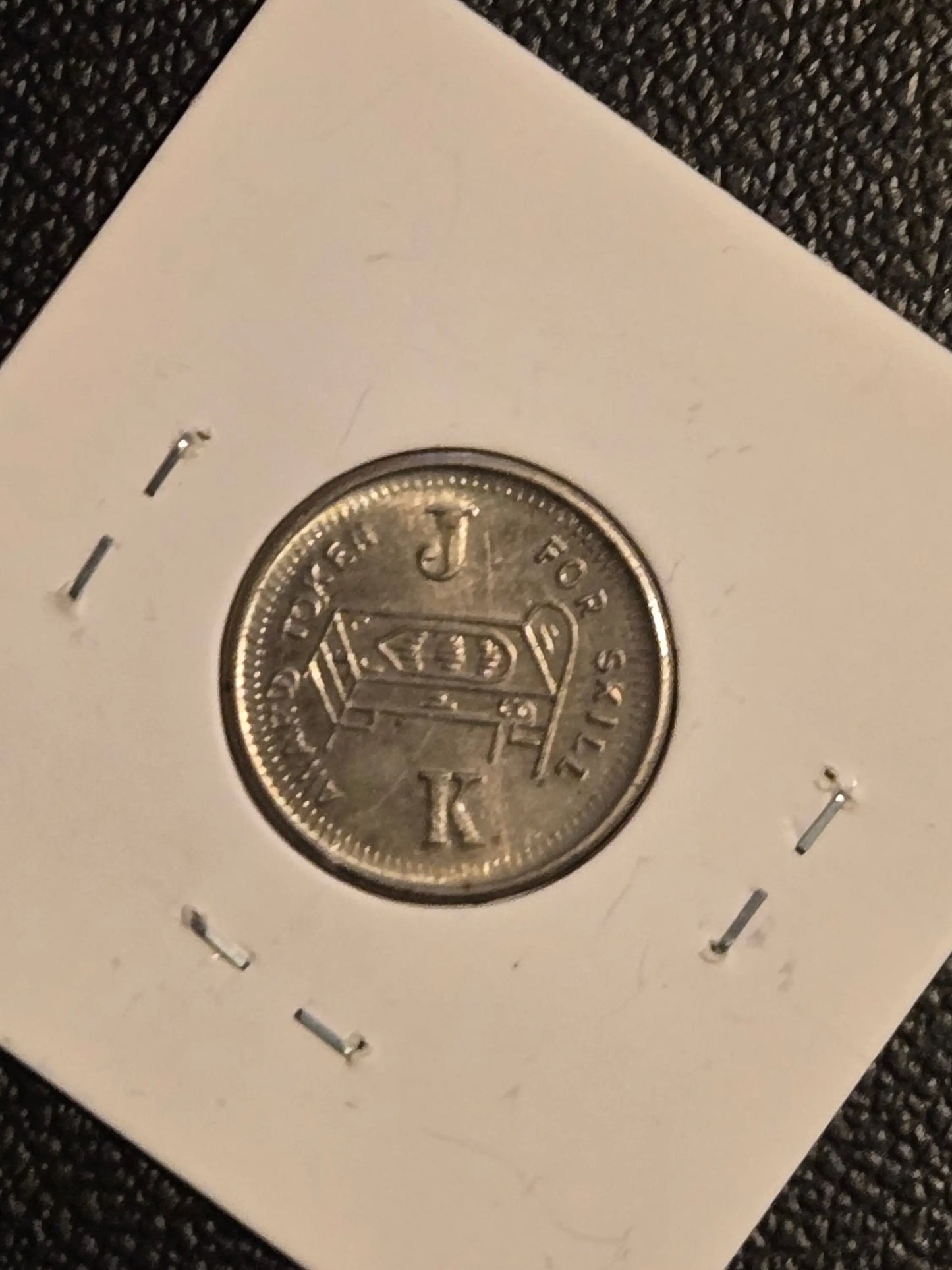Vintage Midwest Supply & Novelty Co J-K Award Token For Skill Pool Table - Coins & Currency