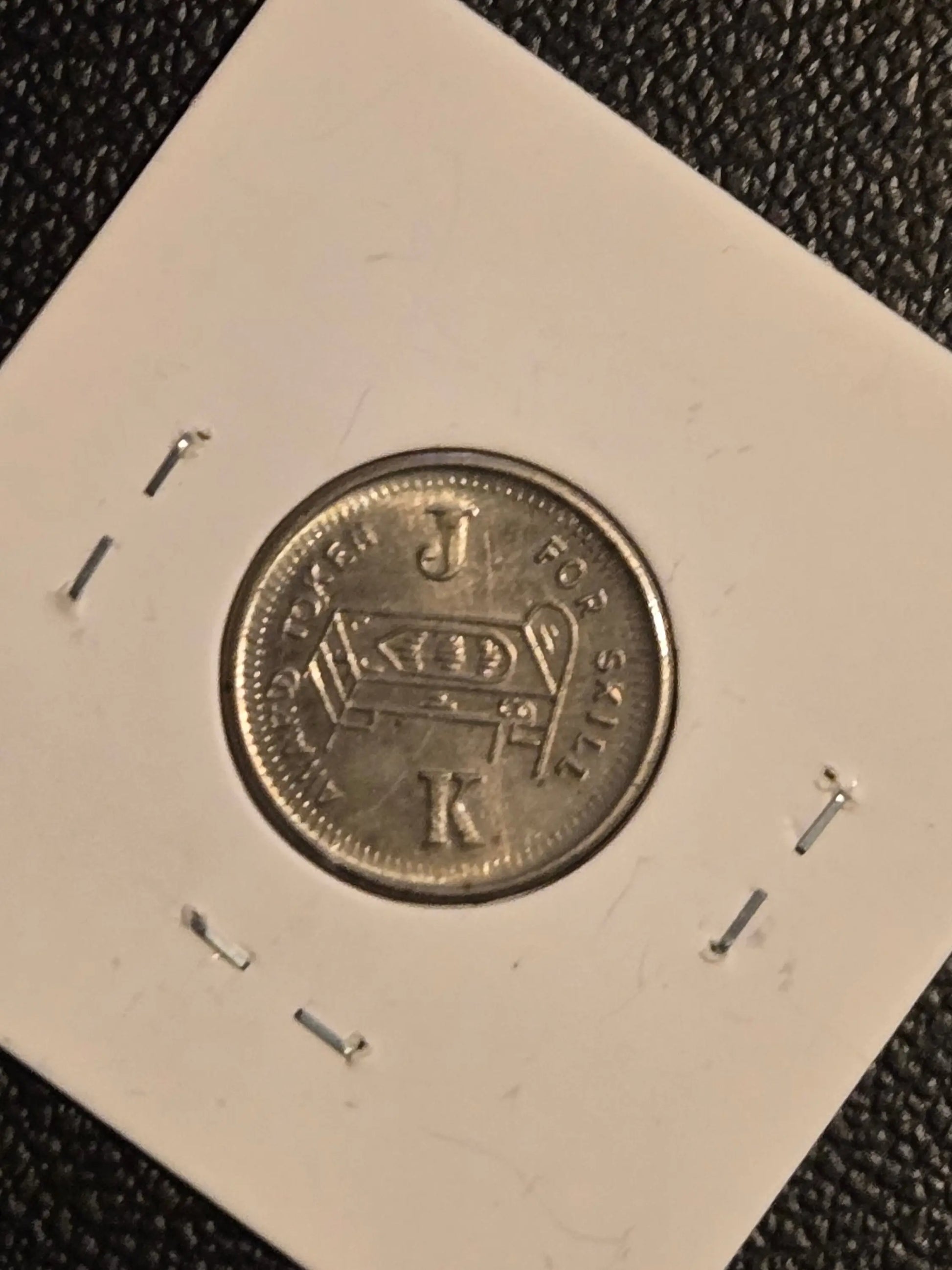 Vintage Midwest Supply & Novelty Co J-K Award Token For Skill Pool Table - Coins & Currency