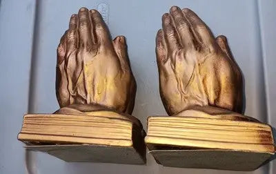 Vintage Norcrest Ceramic 2 Pairs Of Praying Hands Collectible Bookends Religious