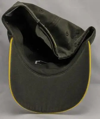 Dark green VTG American Needle Oregon Ducks cap with yellow brim edge and logo