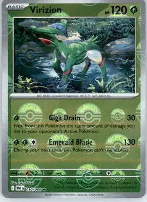 Virizion - Poke Ball Pattern - SV: White Flare - 010/086 - Holo NM - Pokémon Card Single