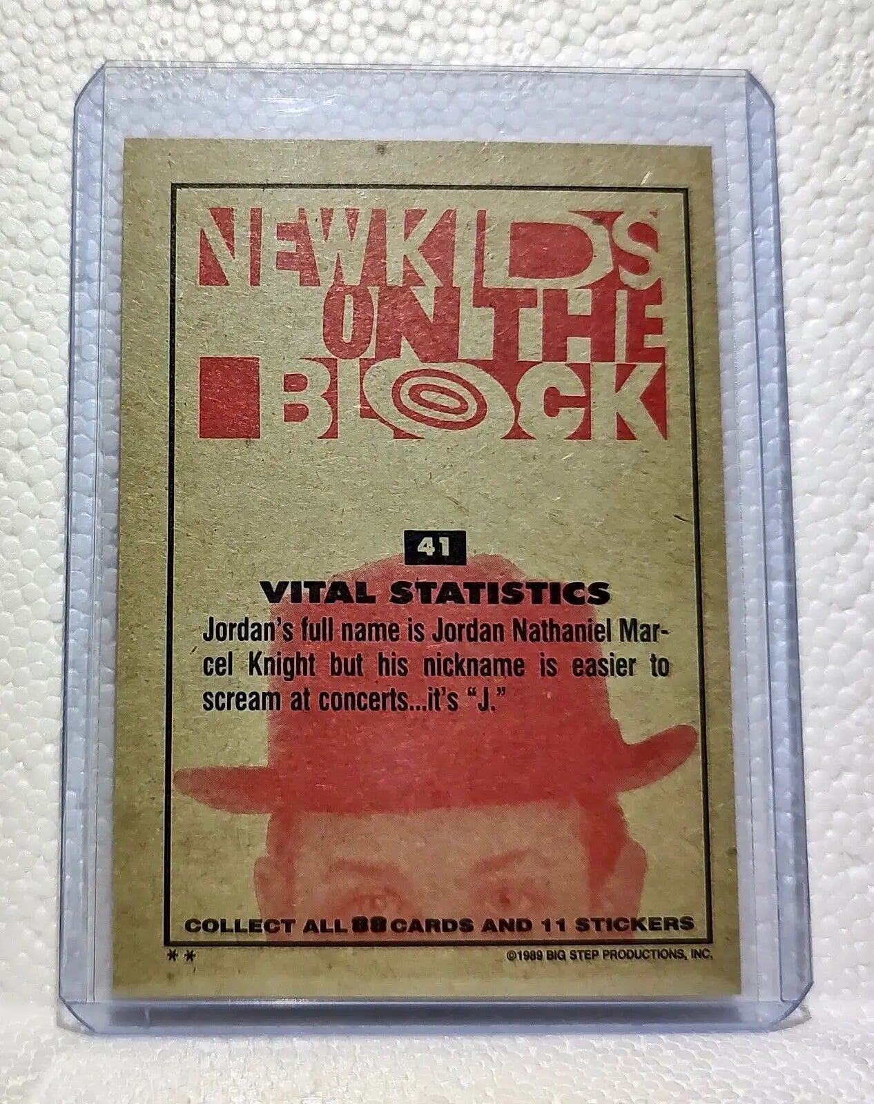 Vital Statistics 1989 New Kids on the Block #41 Trading Card - Non-Sports Card Single