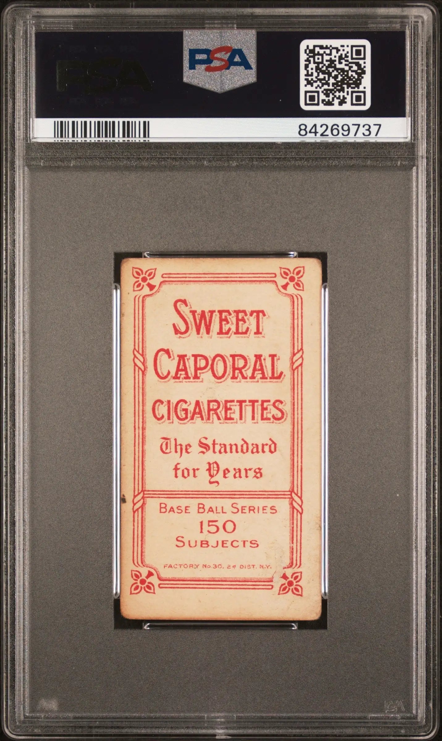 Vive Lindaman T206 Sweet Caporal 150/30 PSA 2 Good in protective grading case
