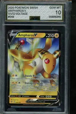Vivid Voltage Ampharos V #049 Pokemon AGS 10 - Pokémon Card Single