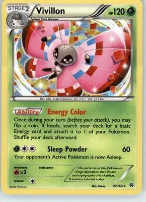 Vivillon - XY - BREAKthrough - 15/162 - Holo LP - Pokémon Card Single