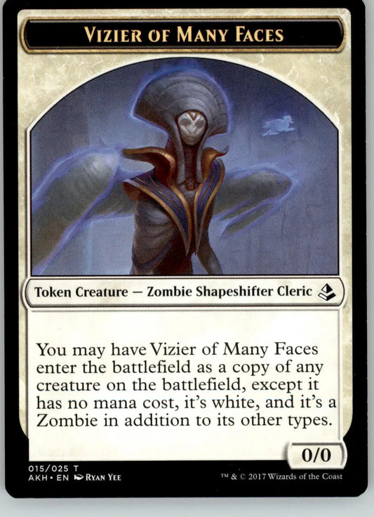 Vizier of Many Faces // Zombie Token - Amonkhet - 15 // 20 - NM Magic - Magic Card Single
