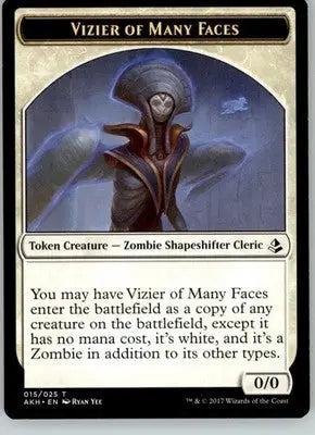 Vizier of Many Faces // Zombie Token - Amonkhet - 15 // 20 - NM Magic - Magic Card Single
