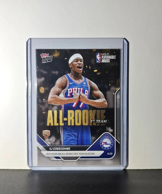 VJ Edgecombe Rookie 2025-26 Topps Now NBA All-Rookie 1st Team Philadelphia 76ers - Basketball Card Single