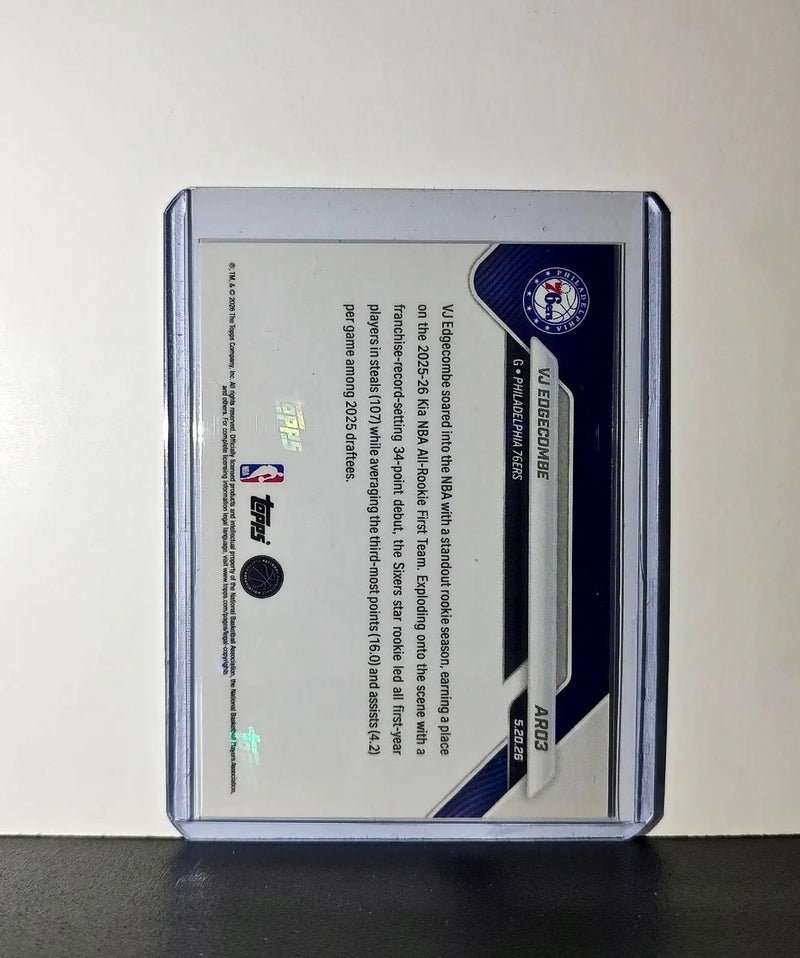 VJ Edgecombe Rookie 2025-26 Topps Now NBA All-Rookie 1st Team Philadelphia 76ers - Basketball Card Single