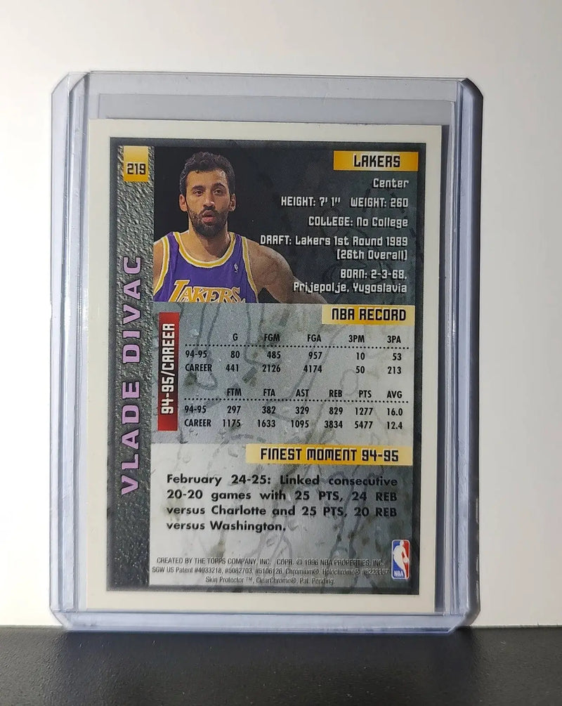 Vlade Divac 1995-96 Topps Finest NBA #219 Card Los Angeles Lakers
