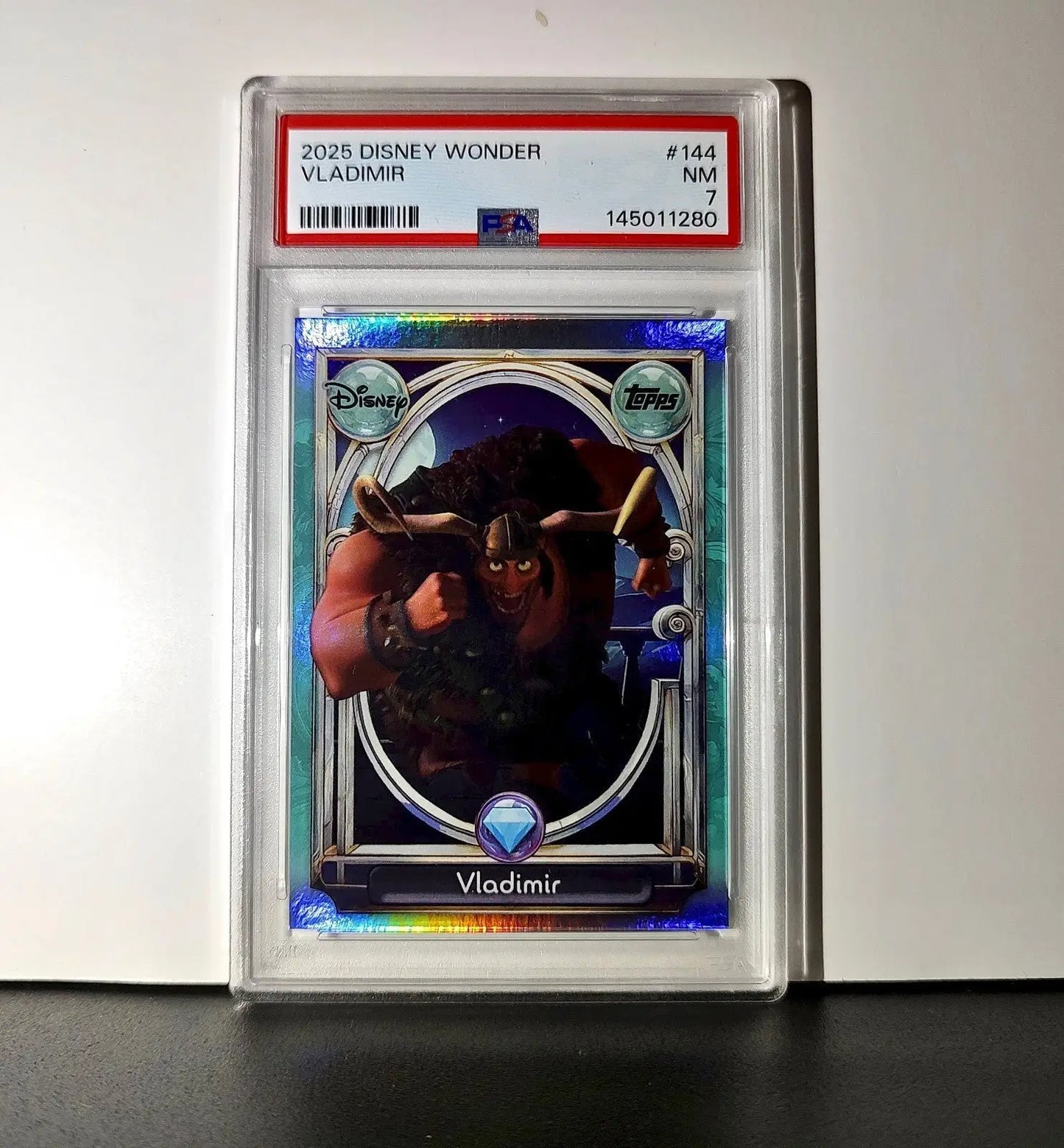 Vladimir 2025 Topps Disney Wonder #144 Diamond Card Tangled PSA 7 - Non-Sports Card Single