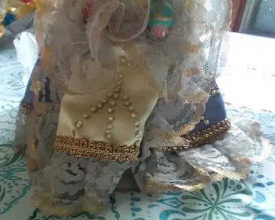 Vntg 1966 9’’ Infant Jesus of Prague Chalkware Statue by Columbia Statuary Christ - Other
