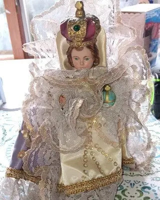 Vntg 1966 9’’ Infant Jesus of Prague Chalkware Statue by Columbia Statuary Christ - Other