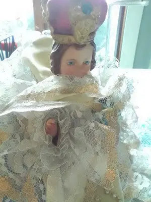 Vntg 1966 9’’ Infant Jesus of Prague Chalkware Statue by Columbia Statuary Christ - Other