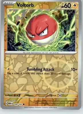 Voltorb - 151 - 100/165 - Reverse Holo NM Pokemon - Pokémon Card Single