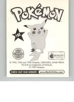 Voltorb - 1999 Merlin Pokemon Stickers - #100 - Non_sport - Pokémon Card Single