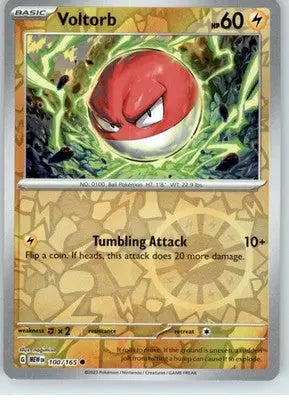 Voltorb - SV: Scarlet & Violet 151 - Reverse Holo NM - #100/165 - Pokémon Card Single