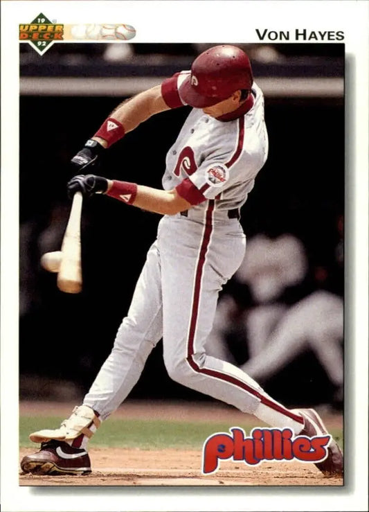 Von Hayes 1992 Upper Deck MLB #427 Baseball Card Philadelphia Phillies - Baseball Card Single