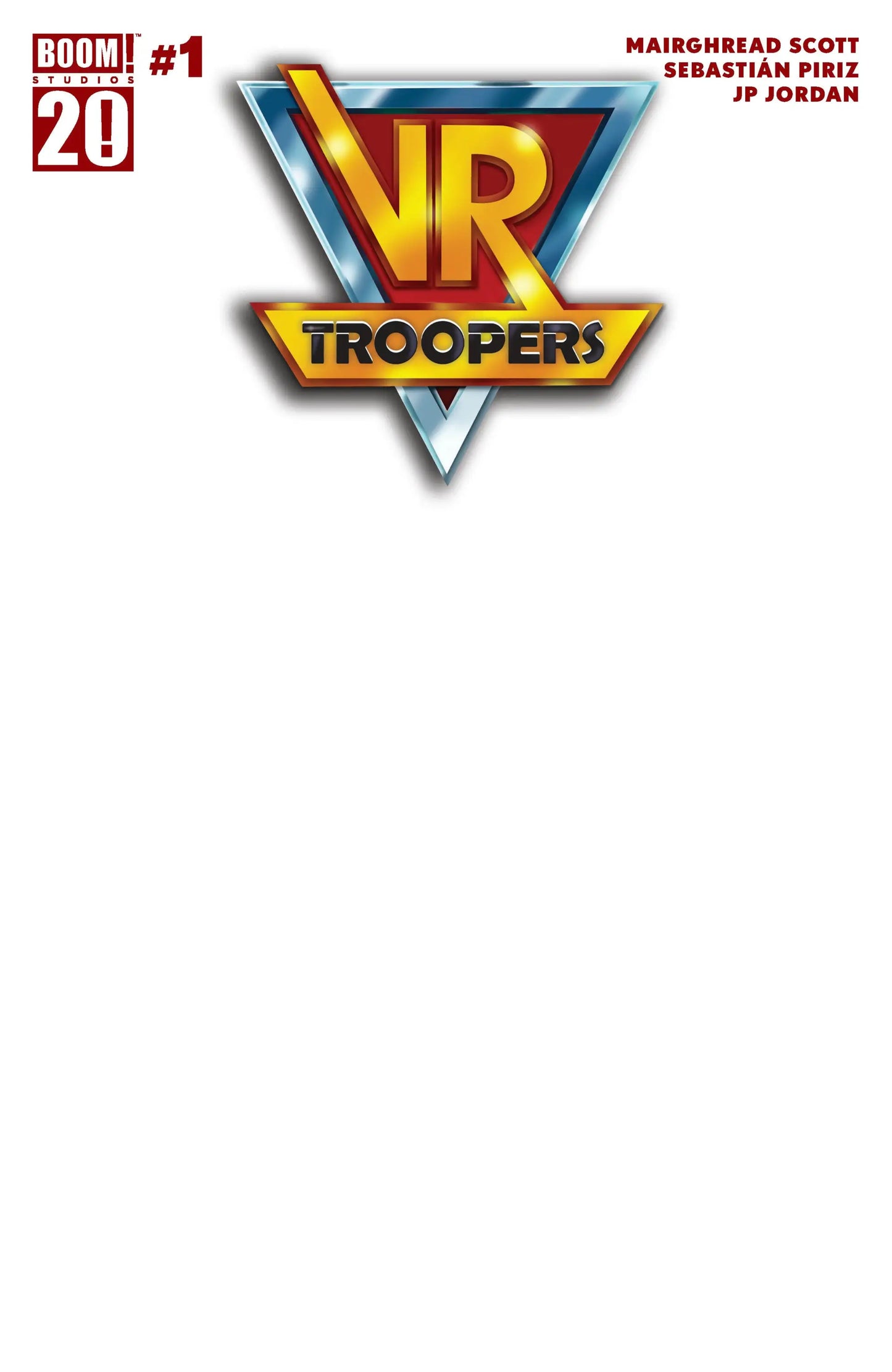 VR Troopers comic book cover featuring a blank sketch variant sketch variant