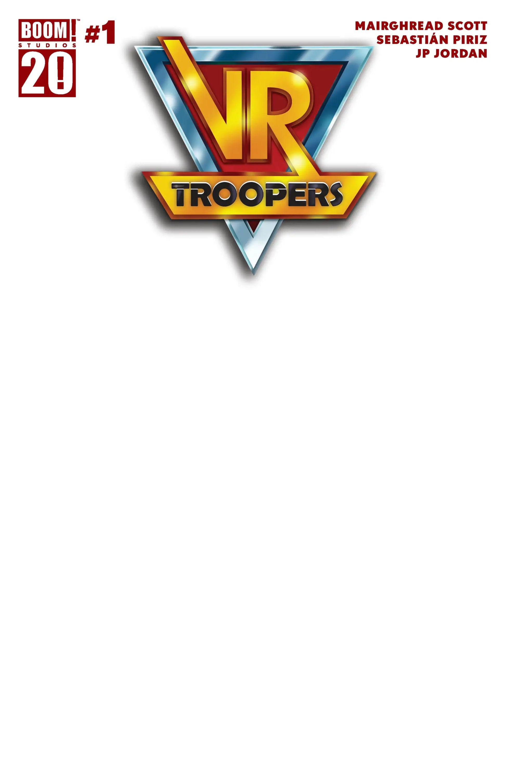 VR Troopers comic book cover featuring a blank sketch variant sketch variant