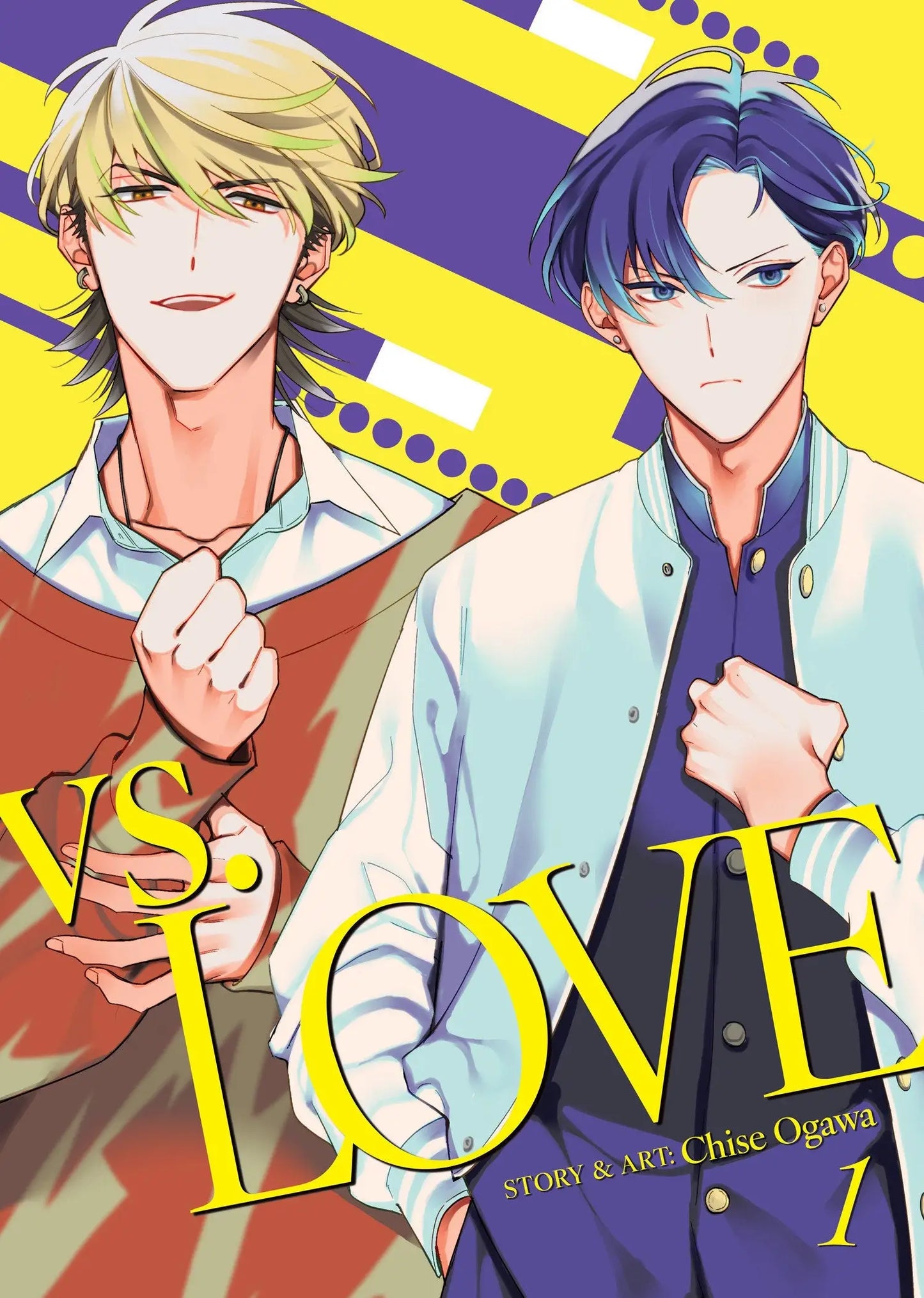 Manga cover art for Vs. Love Volume 1 featuring colorful characters