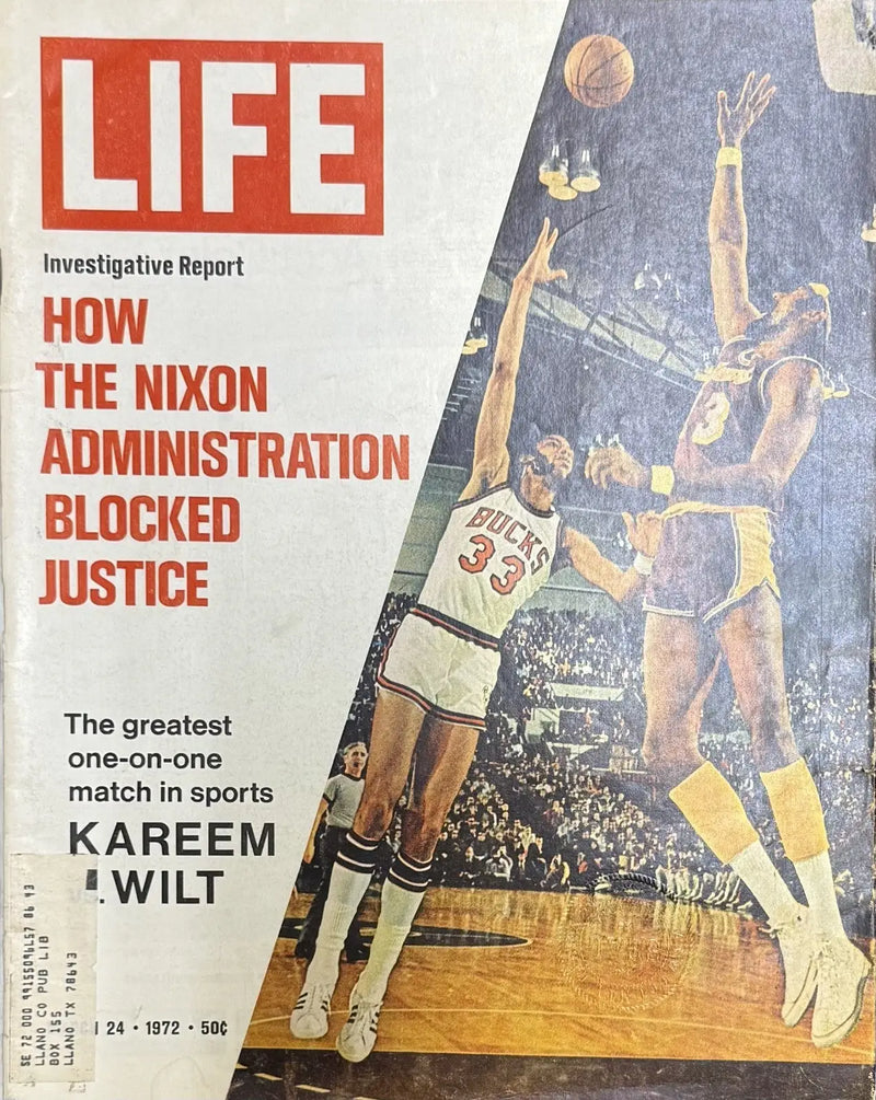VTG Life Magazine March 24 1972 Nixon Admin Blocked Justice. Kareem v. Wilt - Entertainment Memorabilia