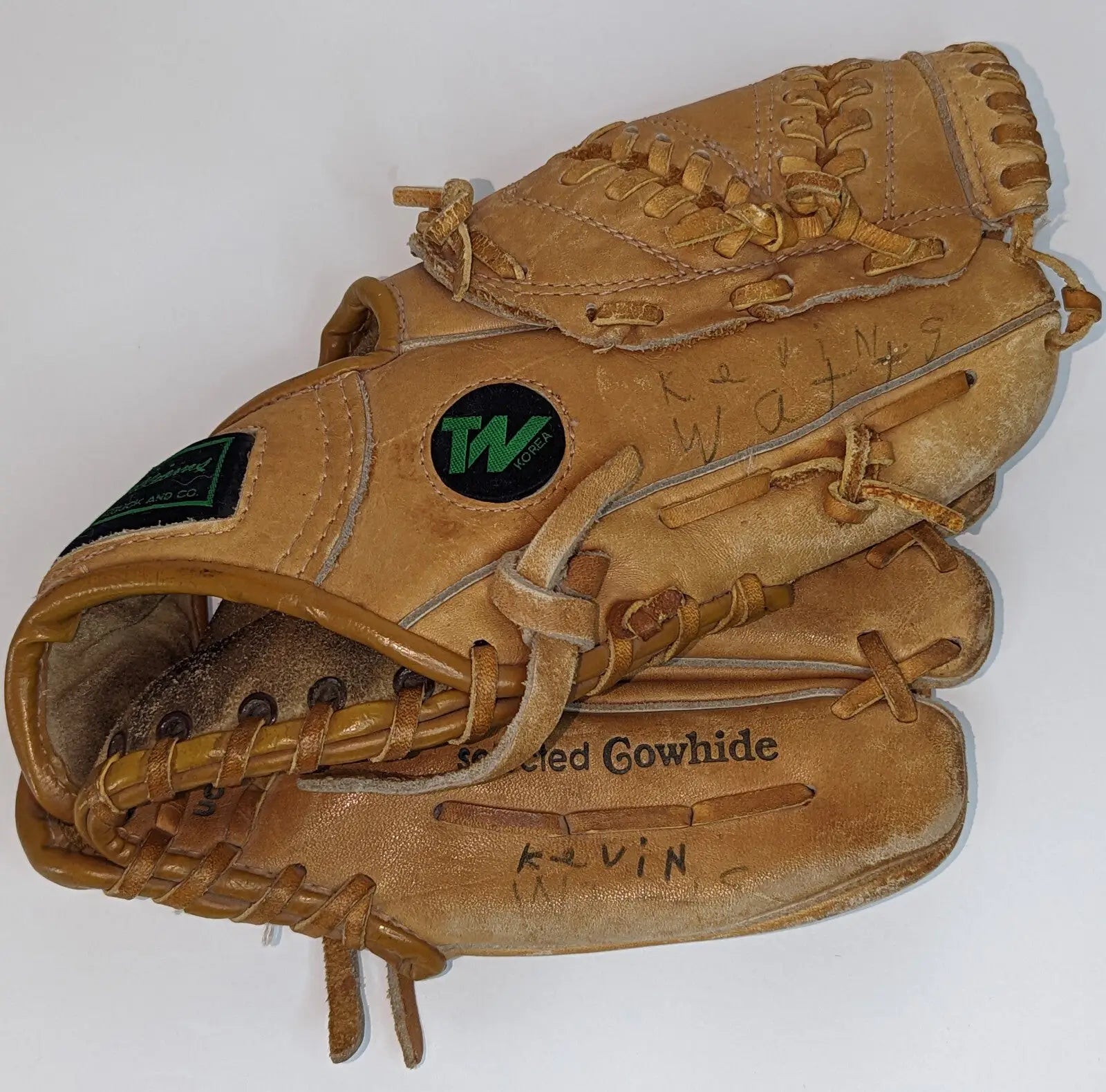 VTG Sears Roebuck Ted Williams Signature Model Leather Baseball Glove 16182 - Sports Memorabilia