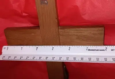 VTG Wall Hanging INRI Wood 12’’ x 6’’ Crucifix Cross Religious Metal Jesus Christ - Other