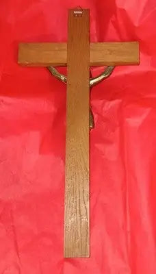 VTG Wall Hanging INRI Wood 12’’ x 6’’ Crucifix Cross Religious Metal Jesus Christ - Other