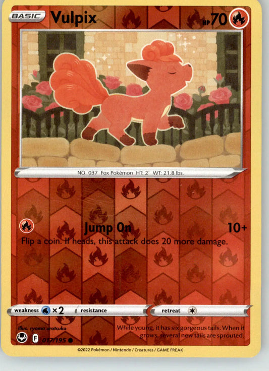 Vulpix - Silver Tempest - 017/195 - Reverse Holo LP Pokemon